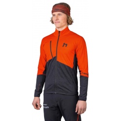 Hannah Niro spicy orange panska funkcni outdoorova celorozepinaci mikina 4