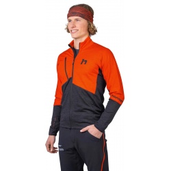 Hannah Niro spicy orange panska funkcni outdoorova celorozepinaci mikina 6