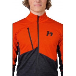 Hannah Niro spicy orange panska funkcni outdoorova celorozepinaci mikina 7