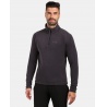 Kilpi Almeri-M cerna ZM0209KIBLK panska fleecova sportovni mikina kratky zip Opti-heat