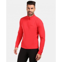 Kilpi Almeri-M cervena ZM0209KIBLU panska fleecova sportovni mikina kratky zip Opti-heat