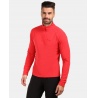 Kilpi Almeri-M cervena ZM0209KIBLU panska fleecova sportovni mikina kratky zip Opti-heat