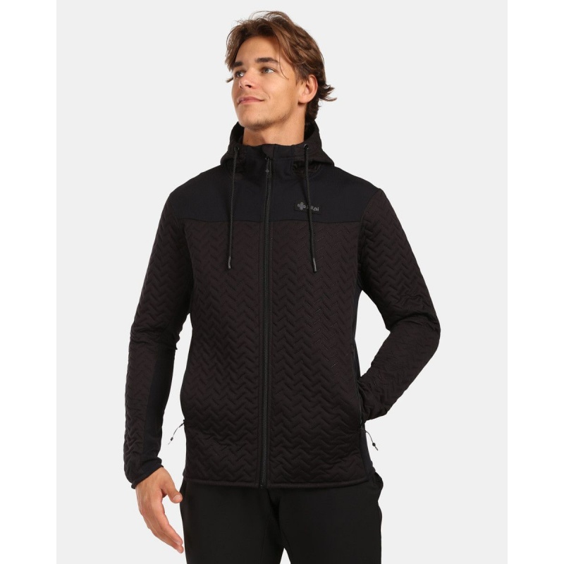 Kilpi Nevia-M cerna ZM0215KIBLK panska sportovni funkcni tepla mikina s kapuci