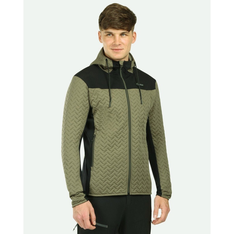 Kilpi Nevia-M zelena ZM0215KIGRN panska sportovni funkcni tepla mikina s kapuci