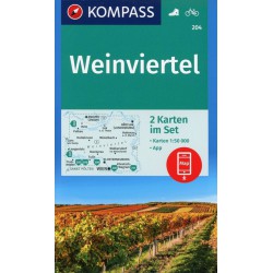 Kompass 204 Weinviertel 1:50 000 turistická mapa