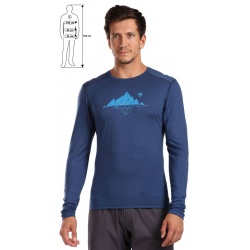 Direct Alpine Furry Long 3.0 navy (glacial lake) panske triko dlouhy rukav Merino 2