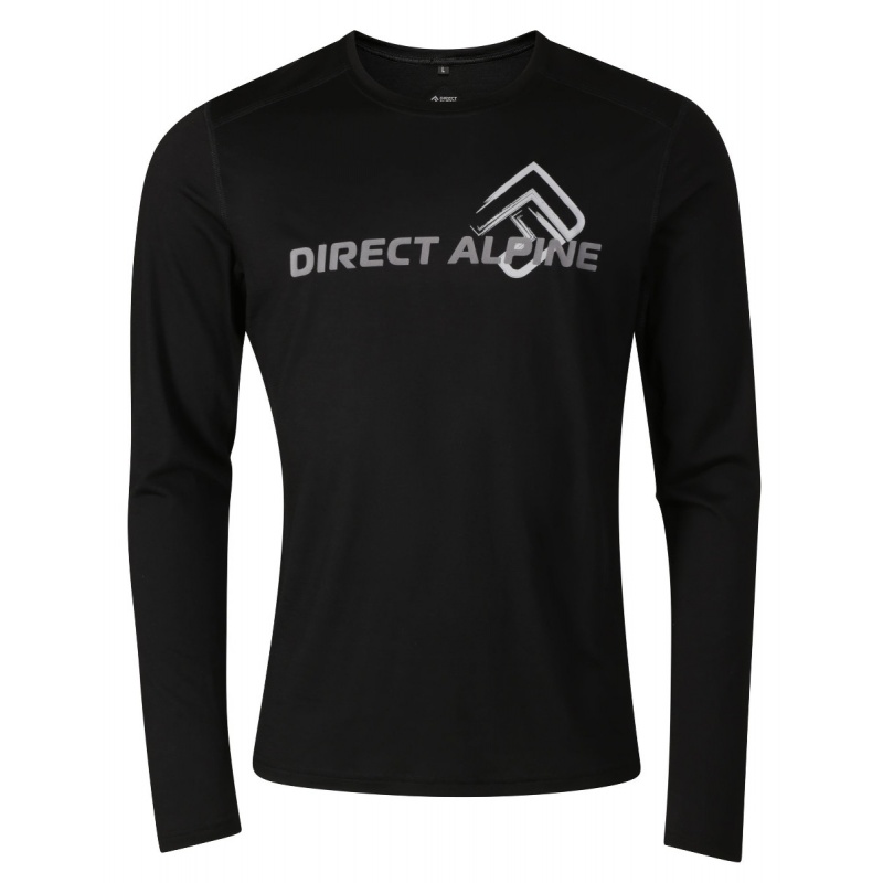 Direct Alpine Furry Long 3.0 black (DA large sign) panske triko dlouhy rukav Merino