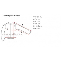 _Direct Alpine Dru Light navy/mango panska lehka outdoorova vetruvzdorna bunda DWR zmereno