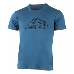 Lasting Albi modre 5454 panske fukncni triko s kratkym rukavem 100% Merino vlna