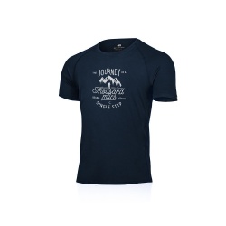 Lasting Journey tmave modra 5252 panske fukncni triko s kratkym rukavem 100 Merino vlna