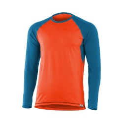Lasting Mario cervena/modra 2151 panske fukncni triko s dlouhym rukavem 100 Merino vlna
