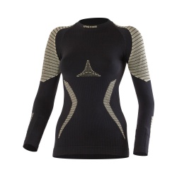 Lasting Werela cerna 9070 damske seamless teplejsi triko s dlouhym rukavem Merino vlna