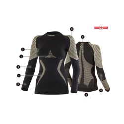 Lasting Werela cerna 9070 damske seamless teplejsi triko s dlouhym rukavem Merino vlna 2