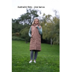 Husky Nilo L black damska zimni vodeodolna dlouha vesta s kapuci kabat bez rukavu 3