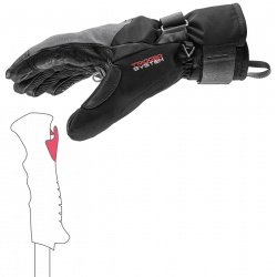 Leki Pegas Pro 3D GTX black graphite panske nepromokave lyzarske prstove rukavice 2