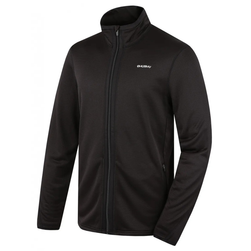 Husky Artic Zip M black (cerna) panska sportovni funkcni tenci mikina