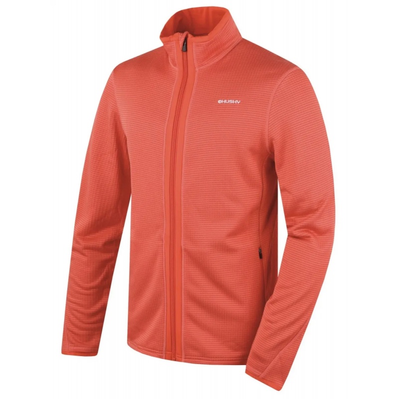 Husky Artic Zip M orange panska sportovni funkcni tenci mikina