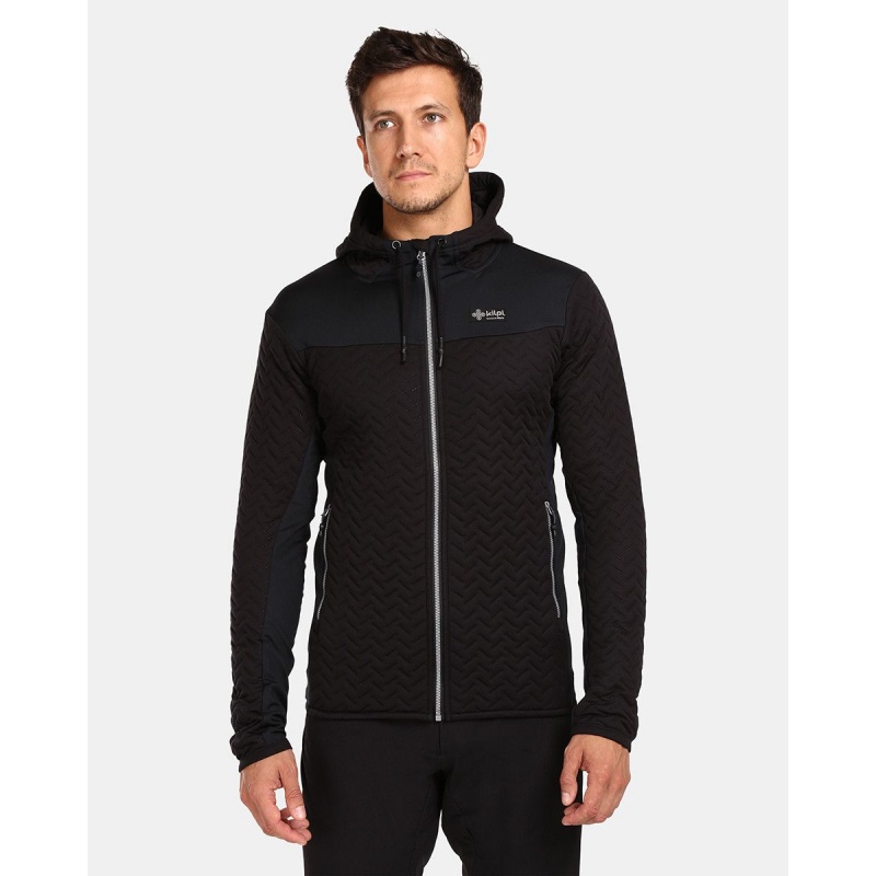 Kilpi Nevia-M cerna UM0203KIBLK panska sportovni funkcni tepla mikina s kapuci