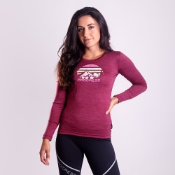 Progress Hela Landscape ostruzinova damske triko dlouhy rukav 100% merino vlna 1