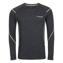 Progress MW NDR 170 cerny melir panske triko dlouhy rukav 100% Merino vlna
