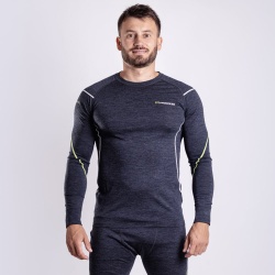 Progress MW NDR 170 cerny melir panske triko dlouhy rukav 100% Merino vlna 2