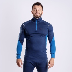 Progress MW NRZ 170 tmave modra/modra pansky rolak / triko dlouhy rukav 100% Merino vlna 2