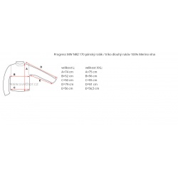_Progress MW NRZ 170 tmave modra pansky rolak / triko dlouhy rukav 100% Merino zmereno