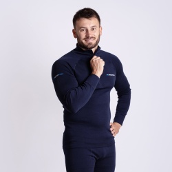 Progress MT TRZ 250 cerno-modra pansky rolak / triko dlouhy rukav zip 100% Merino vlna 3