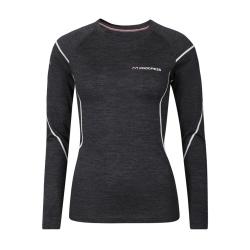 Progress MW NDRZ 170 cerny melir damske triko dlouhy rukav 100% Merino vlna