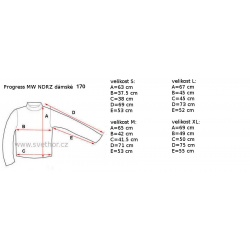 _Progress MW NDRZ 170 cerny melir damske triko dlouhy rukav 100% Merino vlna zmereno