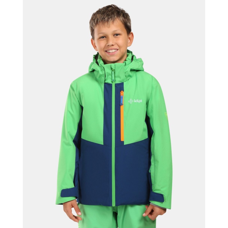 Kilpi Denver-JB zelena ZJ0101KI detska vodeodolna zimni lyzarska bunda