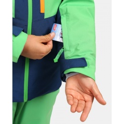 Kilpi Denver-JB zelena ZJ0101KI detska vodeodolna zimni lyzarska bunda 2