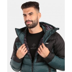 Kilpi Guus-M tmave zelena ZM0115 panska lehka zimni perova bunda Primaloft Downblend DWR4