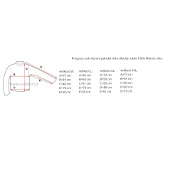 _Progress Loki Aurora sedy melir panske triko dlouhy rukav 100% Merino vlna zmereno