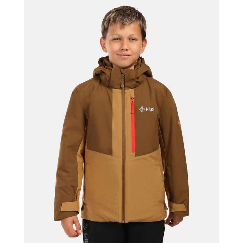 Kilpi Denver-JB hneda ZJ0101KI detska vodeodolna zimni lyzarska bunda 