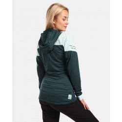 Kilpi Memphis-W tmave zelena VL0201KIDGN damska funkcni sportovni mikina s kapuci 1