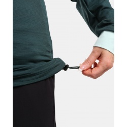 Kilpi Memphis-W tmave zelena VL0201KIDGN damska funkcni sportovni mikina s kapuci 3