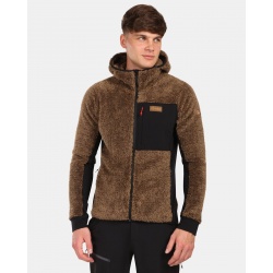 Kilpi Norka-M hneda ZM0204KIBRN panska fleecova plysova mikina Opti-Heat