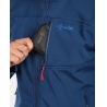 Kilpi Ravio-M tmavě modrá ZM0129KIDBL pánská voděodolná softshellová bunda s kapucí 3