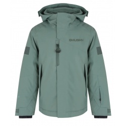 Husky Gonzal K zelena (faded green) detska rostouci nepromokava zimni lyzarska bunda 2
