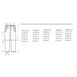 _High Point Active Lady Pants black damske lehke nepromokave kalhoty Pertex zmereno