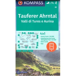 Kompass 82 Taufers/Tures, Ahrntal/Valle Aurina 1:50 000
