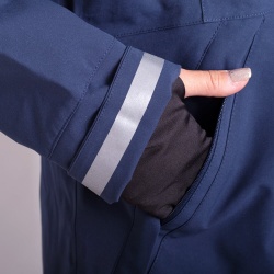 Progress Florence tm modra damsky softshellovy vodeodolny vetruodolny kabat delsi bunda 5