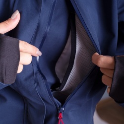 Progress Florence tm modra damsky softshellovy vodeodolny vetruodolny kabat delsi bunda 8