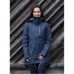 Progress Florence tm modra damsky softshellovy vodeodolny vetruodolny kabat delsi bunda 11
