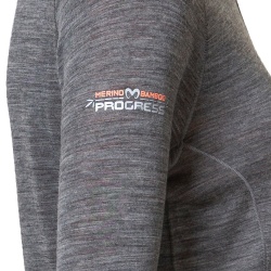 Progres MB TRZZ sedy melir merunkova damsky termo rolak zip dlouhy rukav bambus merino 1