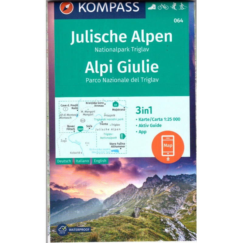 kompas 064 Julische Alpen Triglav 25 000