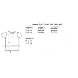 _Progress TX NKR cerna panske triko kratky rukav zmereno
