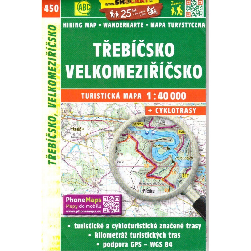SHOCart 450 Trebicsko, Velkomeziricsko 40 000 turisticka mapa