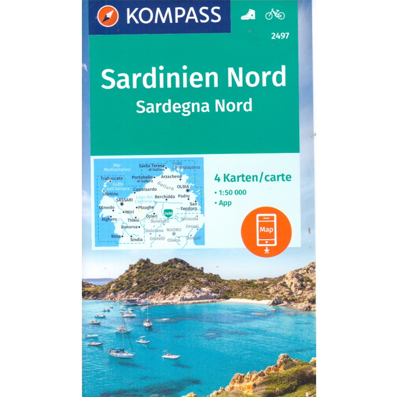 Kompas 2497 Sardinie sever sardegna nord soubor 4 map 50 000